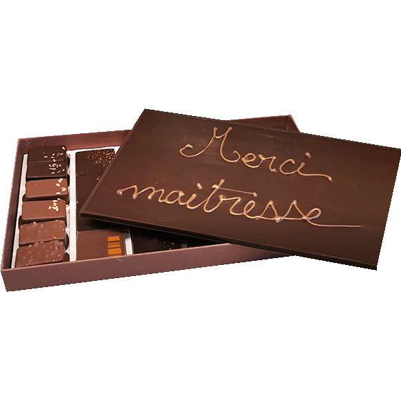 Coffret Gourmandise Plaque Chocolat Personnalisée